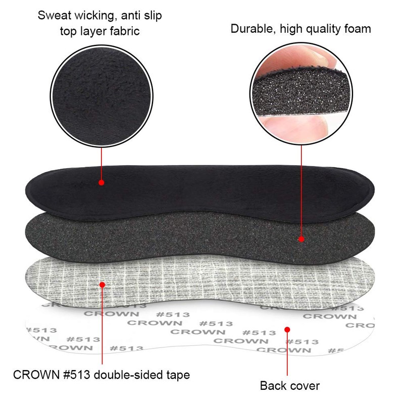 Dr. Foot's Heel Grips Liner Insert for Shoes Too Big,