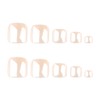Nude Glossy Press On Toenails Short Fake Toenails Square Toenails