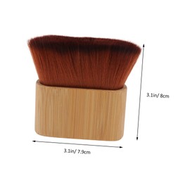 Healvian 1pc Cleaning Hairbrush Handle Material Neck Duster Brush for Haircut Makeup for Salon and Home Use