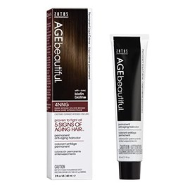 AGEbeautiful Permanent Liqui Creme Hair Color Dye | 100% Gray Coverage | Anti-Aging | Biotin for Thicker, Fuller Hair | Professional Salon Coloring | 
