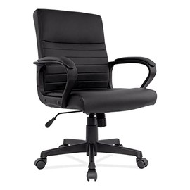 Alera ALEBC42B19 16.73 in. - 20.39 in. Seat Height Breich Series Manager Chair Supports Up to 275 lbs. - Black