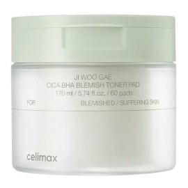 Celimax 셀리맥스 지우개 시카 바하 블레미쉬 토너 패드 170ml 60매입 1개 Celimax Eraser Shea Bahba Blemish Toner Pad 170ml 60 Sheets
