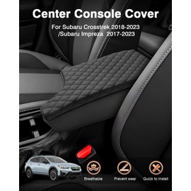 Shademax Subaru Crosstrek/Impreza Center Console Cover, Armrest Cover Cushion Pad for Subaru Crosstrek 2018-2023/Impreza 2017-2023 Accessories, Crosstrek Armrest Seat Box Cover Protector Black