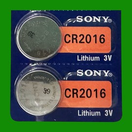 SONY CR2016 LITHIUM 3V BATTERY - 2Pcs