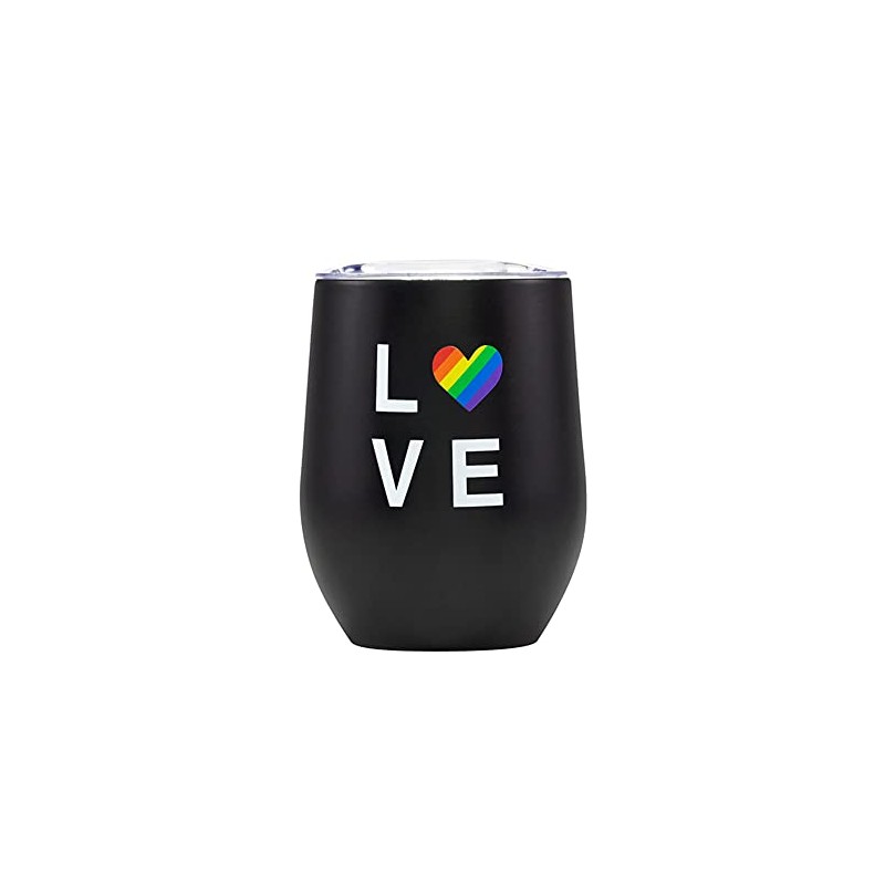 Say What Rainbow Icon Thermal Wine Tumbler