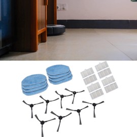 Honio Robotic Vacuum Cleaner Kit,Robot Side Brush Filter Sweeping Brush Mop Cloth Deep Cleaning Removable for ZCWA BR150 BR151