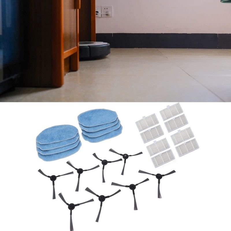 Honio Robotic Vacuum Cleaner Kit,Robot Side Brush Filter Sweeping Brush