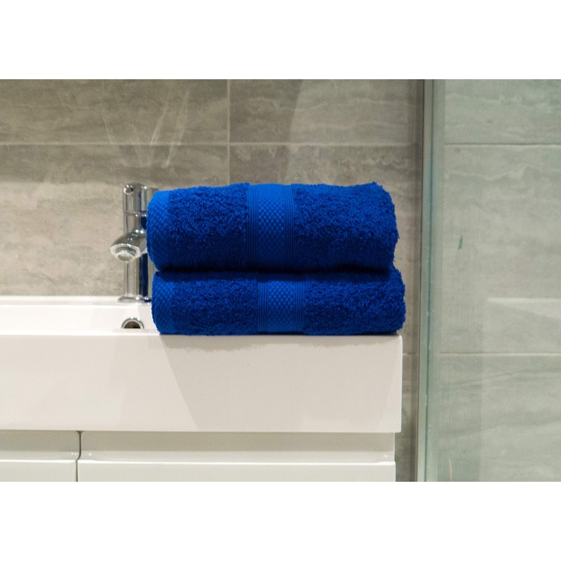 Lex's Linens Pack of 2 100% Combed Cotton Royal Blue