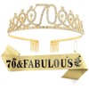 Gold 70 & Fabulous Sash and Tiara - 70th Birthday