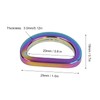 Pack of 10 D-rings, zinc alloy, reliable horseshoe shaped D-rings,
