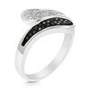 Vir Jewels 1/3 cttw Black and White Diamond Ring .925