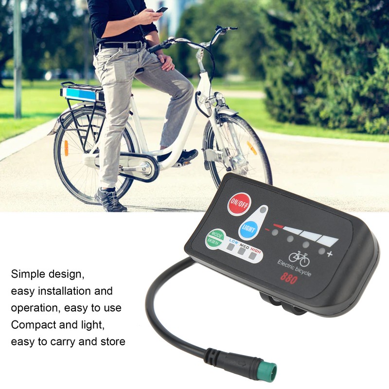 Electric Bicycle Display ABS Lightweight LED Display Meter With Waterproof