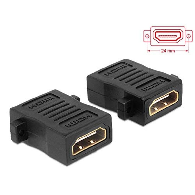 Adapter Delock HDMI-A Bushing> Socket with Screw O