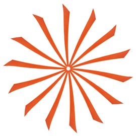 YELARXI Arrow Vanes Turkey Archery Arrows Feathers Fletching, 6 Inch Left Wing Fit for Hunting Target Shooting (20Pcs, Orange)