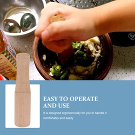 Luxshiny Wooden Pestle Muti-Functional Mini Natural Wooden Pestle Wooden Pestle Food Muddle Food Grinding Stick Sauerkraut Pounder for Bartender and Home Use