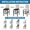 H.VERSAILTEX 100% Waterproof Bar Stool Cover Stretch Counter Stool Pub