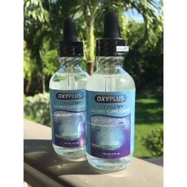 Unbranded 2 OXYPLUS Oxygen + Liquid Drops 2oz Dropper Cell Stabilized Oxygen Energy Health