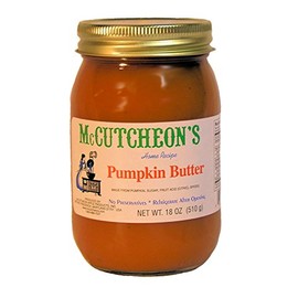 McCutcheon's Home Recipe Pumpkin Butter; Creamy Texture; Deep Rich Pumpkin Pie Flavor; All Natural; No Preservatives; Made In The USA; 18 ounces