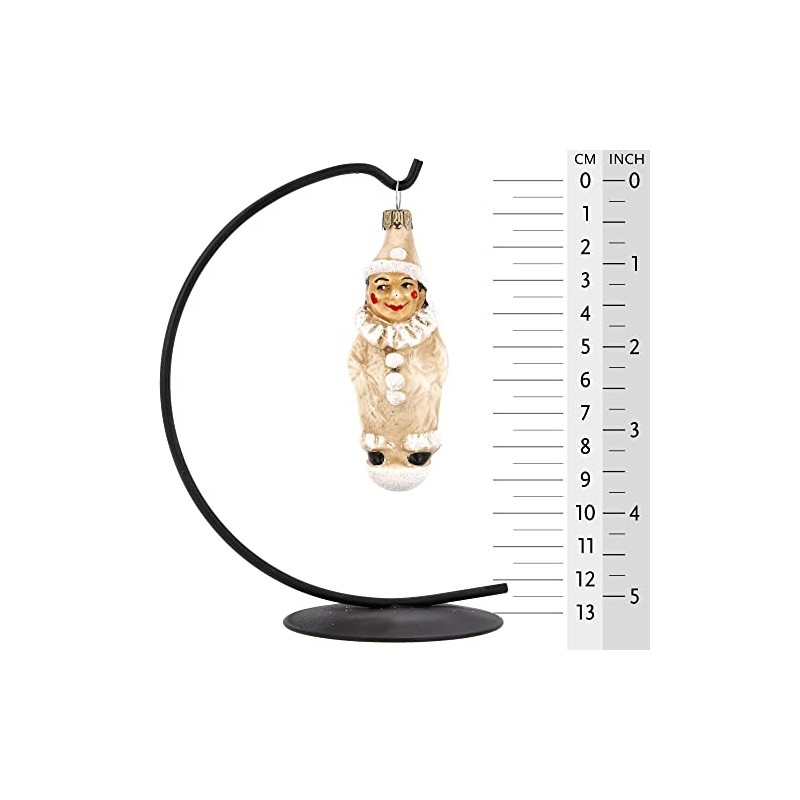 Small Clown Patinated Glass Ornament