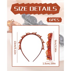 AORHOFJ Pack of 2 Headband with Clips, Pony Hairstyle Hair Clips, Comes with 4 Hair Clips, Hair Style AIDS, Hair Bands Hair Accessories, Women Girls Hair Clips