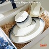 Sweese 12 Piece Dinnerware Sets for 4 - Porcelain Plates