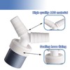 SMLOPLOM White Double Connection Drain Adaptor with 2 Stainless Steel