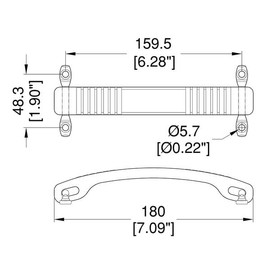 ProSpeakerparts Penn ELCOM 0394BRN Brown Rubber Dog Bone Style Strap Handle w/Screws