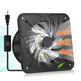 YOZON 8-Inch Kitchen Exhaust Fan with Switch, 700CFM Garage Exhaust Fan, Ventilation Fan with Backdraft Damper for Attic, Workshop, Window, Smoking Room