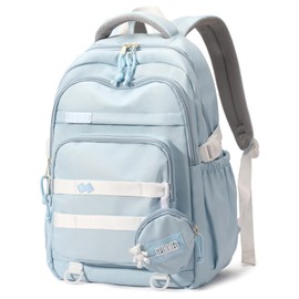 Amythe School Backpack Girls Teenagers Waterproof Backpack Blue