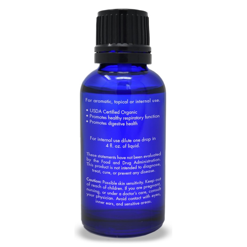 Organic, Peppermint Oil, Food Grade, Edible, for Digestion, IBS, Hair