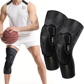 1 Par Rodilleras Deportivas, Rodilleras Elásticas de Compresion, Rodilleras Anticolisión, Protege tus Rodillas, para Voleibol, Baloncesto, GYM, Correr, Ciclismo de Montaña, Deportes Al Aire Libre, L