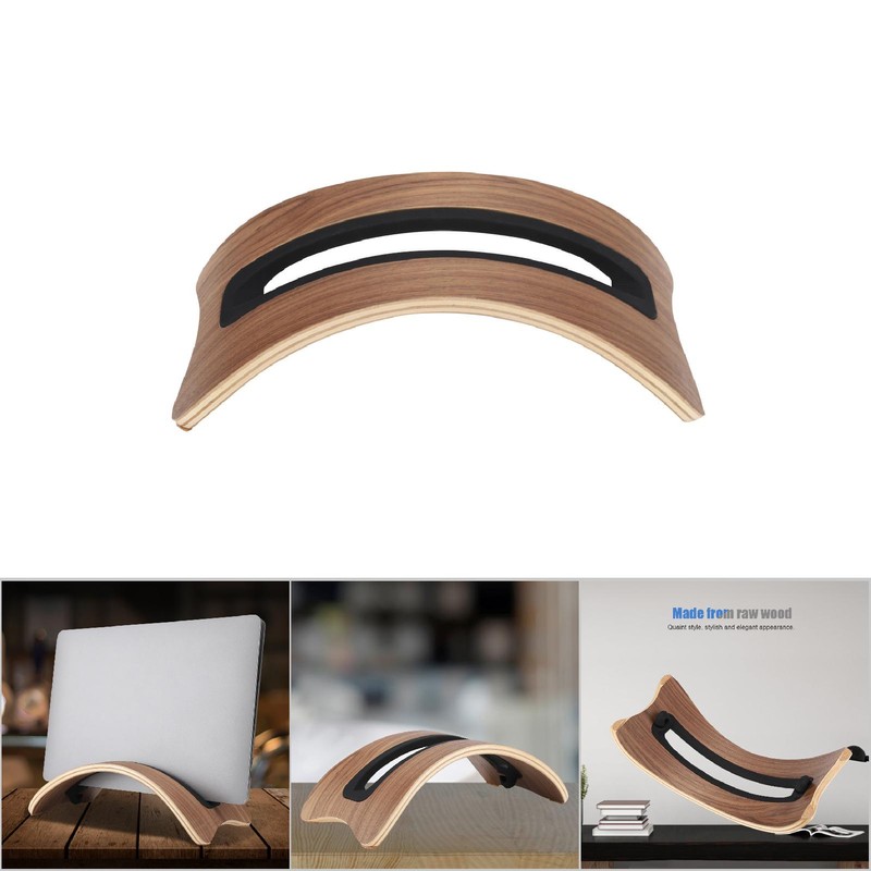 SamDi Arch Wooden Walnut Desk Holder Stand Rack Suitable For