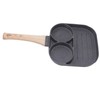 Egg Frying Pan 2 Round Cup 3 Section Stick Proof