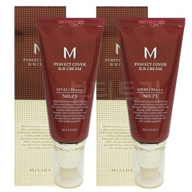 Missha M Perfect Cover BB Cream 50ml No. 23 X 2 / 미샤 M 퍼펙트 커버 비비크림 50ml 23호 X 2개