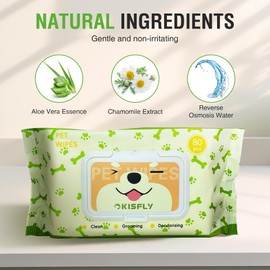 Pet Wipes for Dogs and Cats, Dog Wipes for Paws and Butt, Cat Wipes Cleaning Fur and Butt, Fragrance-free, Alcohol-free, Natural Ingredients, Gentle and Safe, Keep Your Pet Clean and Healthy 320 Pcs