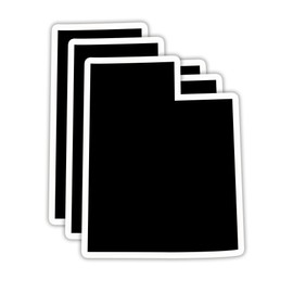 (3PCS) Utah State Map Stickers, US State Stickers - Waterproof Vinyl Decals for Tumblers, Water Bottles, Laptops, Books, Scrapbooks, Great for Utah Lovers 3 x 2.4 Inch