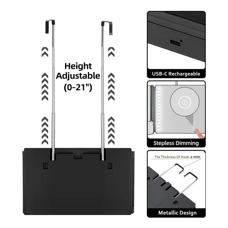 Espejo 360 Grados Luz Tríptica Espejo Para Corte Pelo Estilo