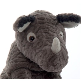 The Petting Zoo Rhino Stuffed Animal, Gifts for Kids, Wild Onez Zoo Animals, Rhino Plush Toy Sitting 12 inches