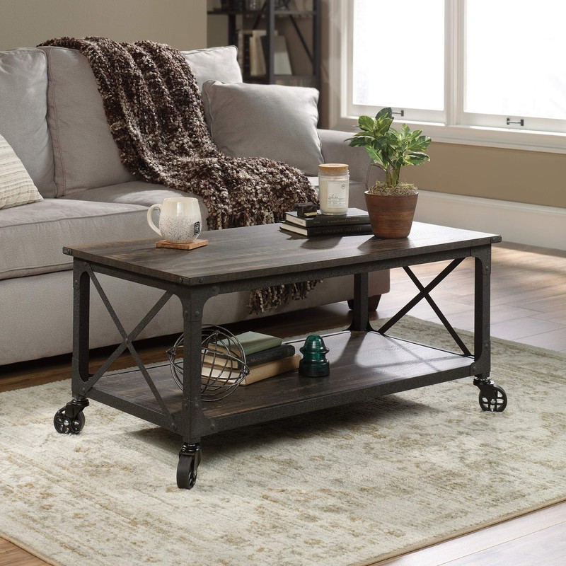 Sauder Steel River Coffee Table, L: 42.91" x W: 24.21"