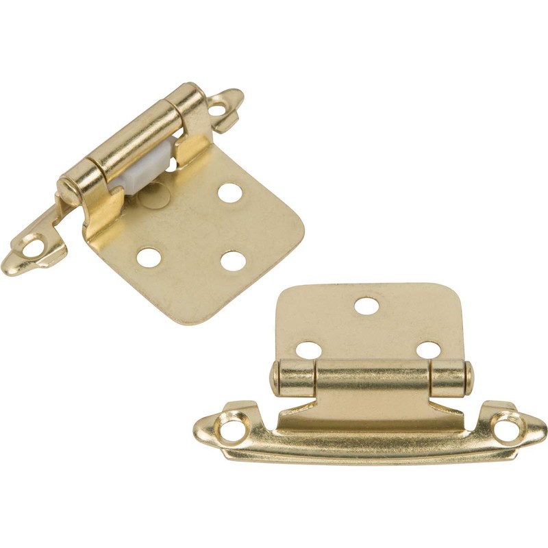 Decobasics 1/2" Overlay Brushed Gold Cabinet Hinges (25 Pair -50
