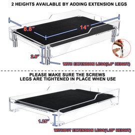 Beautyflier Raised Dog Feeder Stand Elevated Holder for Automatic Cat & Dog Feeders Dog Water Bowl Dispenser Stand Adjustable Fits Small or Large Jugs Holds 5KG, Clear (Stand ONLY)