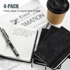 4 Pack Pocket Notebook Journals, 3.7" x 5.6" A6 Small