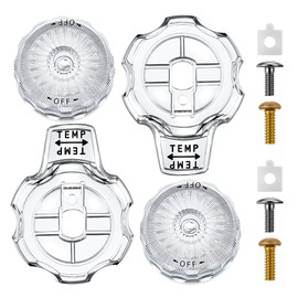 Dreyoo 2 Set Replacement for MXT11 Temperature and Volume Handles Compatible with Mixet Tub and Shower Knob Replacement Acrylic Shower Volume Control Handle Bathtub Hot Cold Temperature Control Part