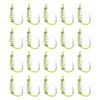eMagTech 20Pcs Spring Fishing Hooks, Size 10# High Carbon Steel