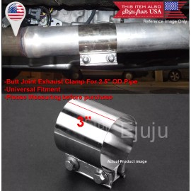 SDeelCase Aluminized Steel Butt Joint Clamp Sleeve Band Insert Fit Honda 2.5" Exhaust Pipe