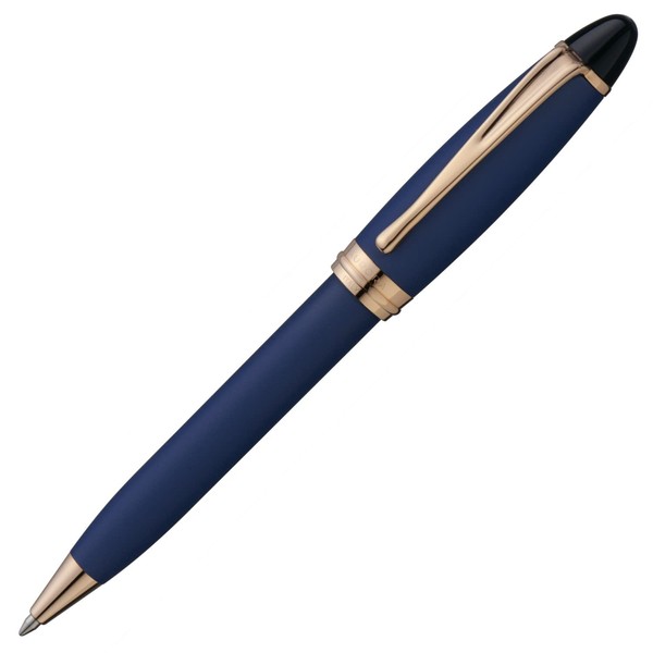 Aurora B30-PB Ipsilon Ballpoint Pen, Oil-based, Satin, Rose Gold, Blue