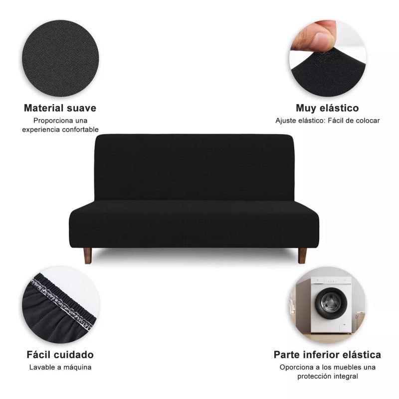 Kmow Funda De Futón Elástica Para Sofá Cama Sin Brazos