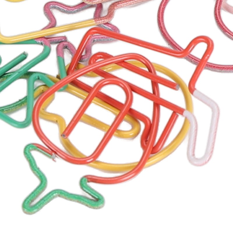 100PCS Set Marking Document Organizing Clip Multiple Cute Shapes Metal
