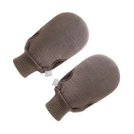 FRCOLOR 2pcs Exfoliating Back Rub Gloves Shower Mittens Body Scrubbers for Deep Cleansing Massage Skin Revitalization for Adults Students Coffee Color