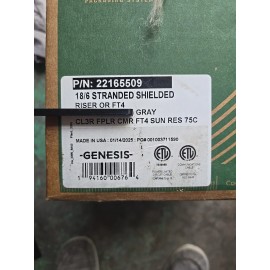 Genesis 50ft Genesis 18/6 Stranded Shielded Riser Cable Wire 22165509  Gray